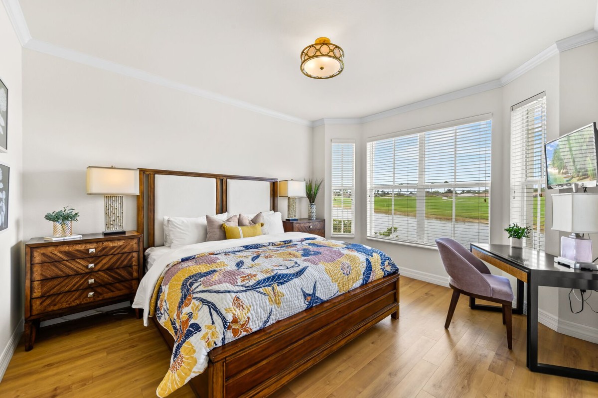 Master Bedroom with King Bed and Flat Screen TV; Private Entrance To Lanai Area;